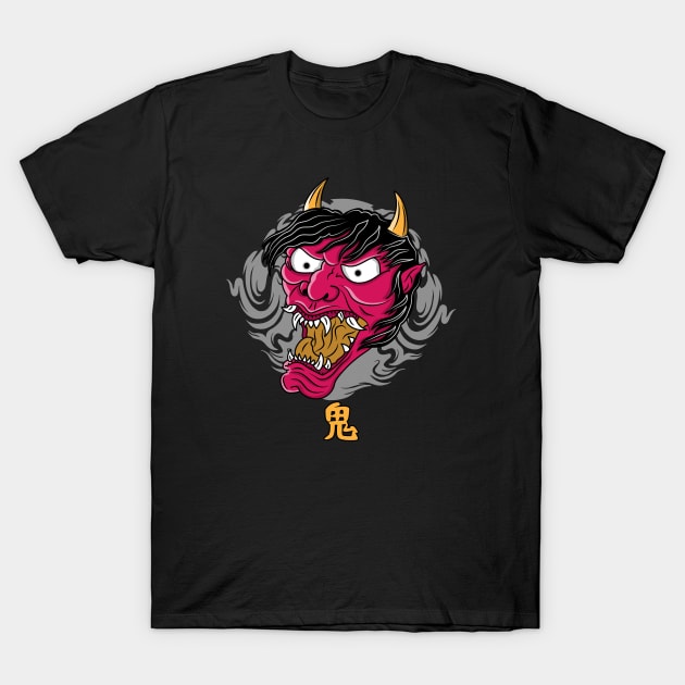 Oni mask T-Shirt by carloj1956